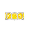 11ctw Cushion Cut Yellow Sapphire Eternity Wedding Band