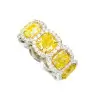 11ctw Cushion Cut Yellow Sapphire Eternity Wedding Band