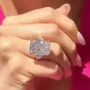 8.4ct Double Prong Radiant Cut Three-stone Engagement Ring