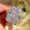 8.4ct Double Prong Radiant Cut Three-stone Engagement Ring