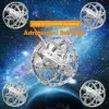 Unique Foldable Astronomical Armillary Sphere Ring 925 Sterling Silver