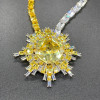 20ct Cushion Cut Yellow Sapphire Statement Necklace