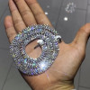 105ctw White Sapphire Four Row Statement Necklace