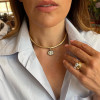6.21ctw Oval Cut White Sapphire Torque Necklace