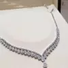 Pear Cut White Sapphire Choker Necklace
