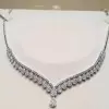 Pear Cut White Sapphire Choker Necklace