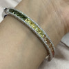 14ctw Rainbow Sapphire Tennis Bangle Bracelet