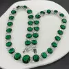 Oval Cut Emerald Luxurious Elegant Necklace