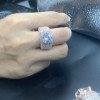 5ct Round Cut White Sapphire Invisible Setting Engagement Ring