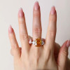 14ct Cushion Cut Yellow Sapphire Engagement Ring