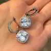 Handmade Royal Court Cushion Cut Earrings