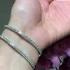Pear & Round Cut White Sapphire Open Cuff Bracelet