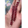 21ctw Round Cut Ruby Fringe Statement Earrings