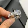 9.3ct East-West Oval Cut White Sapphire Men's Engagement Ring