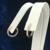 0.35ctw Hoop Circle Earrings in Rose Gold