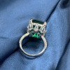 16ct Cushion Cut Emerald Vintage Cocktail Ring
