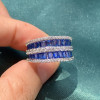 8.95ct Emerald Cut Wedding Band in Three Colors Available