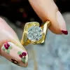 2.7ct Round Cut Brushed Bypass Engagement Ring