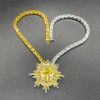 20ct Cushion Cut Yellow Sapphire Statement Necklace