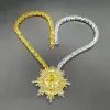 20ct Cushion Cut Yellow Sapphire Statement Necklace