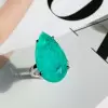 14ct Pear Cut Green Paraiba Tourmaline Cocktail Ring