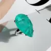 14ct Pear Cut Green Paraiba Tourmaline Cocktail Ring