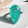 14ct Pear Cut Green Paraiba Tourmaline Cocktail Ring