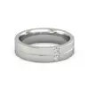Handmade Sterling Silver Snake Eye Men's Band Ring