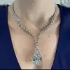 Pear Cut White Sapphire Necklace Choker