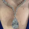 Pear Cut White Sapphire Necklace Choker