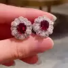 4.35ctw Oval Cut Ruby Stud Earrings