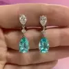 Pear Cut Aquamarine Drop Earrings