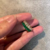 Emerald&Round Cut White&Emerald Green Sapphire Eternity Band