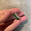 Emerald&Round Cut White&Emerald Green Sapphire Eternity Band