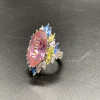 11ct Halo Marquise Cut Pink Sapphire Cocktail Ring