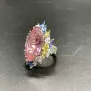 11ct Halo Marquise Cut Pink Sapphire Cocktail Ring