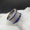5.5ctw Princess Cut Blue Sapphire Women's Wedding Band