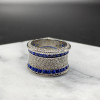 5.5ctw Princess Cut Blue Sapphire Women's Wedding Band