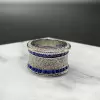 5.5ctw Princess Cut Blue Sapphire Women's Wedding Band