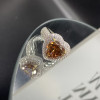 3.5ct Heart Cut Champagne Sapphire Halo Engagement Ring