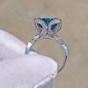 11ct Round Cut Aquamarine Vintage Cocktail Ring