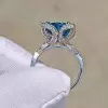 11ct Round Cut Aquamarine Vintage Cocktail Ring