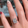 8ct Emerald Cut Double Prong Engagement Ring