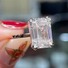 8ct Emerald Cut Double Prong Engagement Ring