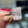 8ct Emerald Cut Double Prong Engagement Ring
