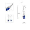 Marquise Cut Blue Crystal Necklace Earrings Bracelets Set in Alloy