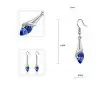 Marquise Cut Blue Crystal Necklace Earrings Bracelets Set in Alloy
