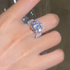 3.8ct Round Cut White Sapphire Engagement Ring