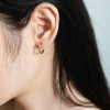 Halloween Gift Serpent Hoop Earrings in Sterling Silver