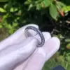 Tanzanite Blue Sapphire Twist Wedding Band